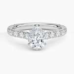 Anthology Three-Quarter Coverage Diamond Ring Platinum Pear Engagement Ring