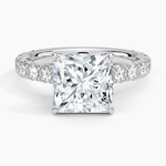 Anthology Three-Quarter Coverage Diamond Ring Platinum Princess Engagement Ring