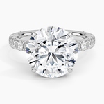 Anthology Three-Quarter Coverage Diamond Ring Platinum Round Engagement Ring