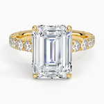 Anthology Three-Quarter Coverage Diamond Ring Yellow Gold 18k Emerald Engagement Ring