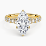 Anthology Three-Quarter Coverage Diamond Ring Yellow Gold 18k Marquise Engagement Ring