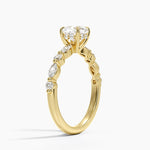 Versailles Hidden Halo Diamond Ring Yellow Gold 18k Cushion Engagement Ring
