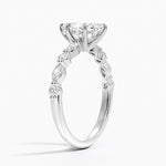 Versailles Hidden Halo Diamond Ring Platinum Marquise Engagement Ring