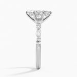 Versailles Hidden Halo Diamond Ring Platinum Marquise Engagement Ring
