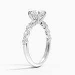Versailles Hidden Halo Diamond Ring Platinum Pear Engagement Ring