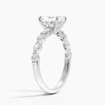 Versailles Hidden Halo Diamond Ring Platinum Radiant Engagement Ring