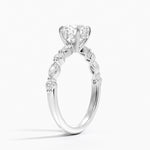 Versailles Hidden Halo Diamond Ring Platinum Round Engagement Ring