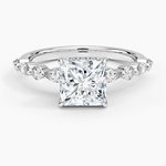 Versailles Hidden Halo Diamond Ring Platinum Princess Engagement Ring