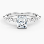 Versailles Hidden Halo Diamond Ring Platinum Radiant Engagement Ring