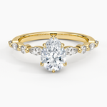 Versailles Hidden Halo Diamond Ring Yellow Gold 18k Pear Engagement Ring