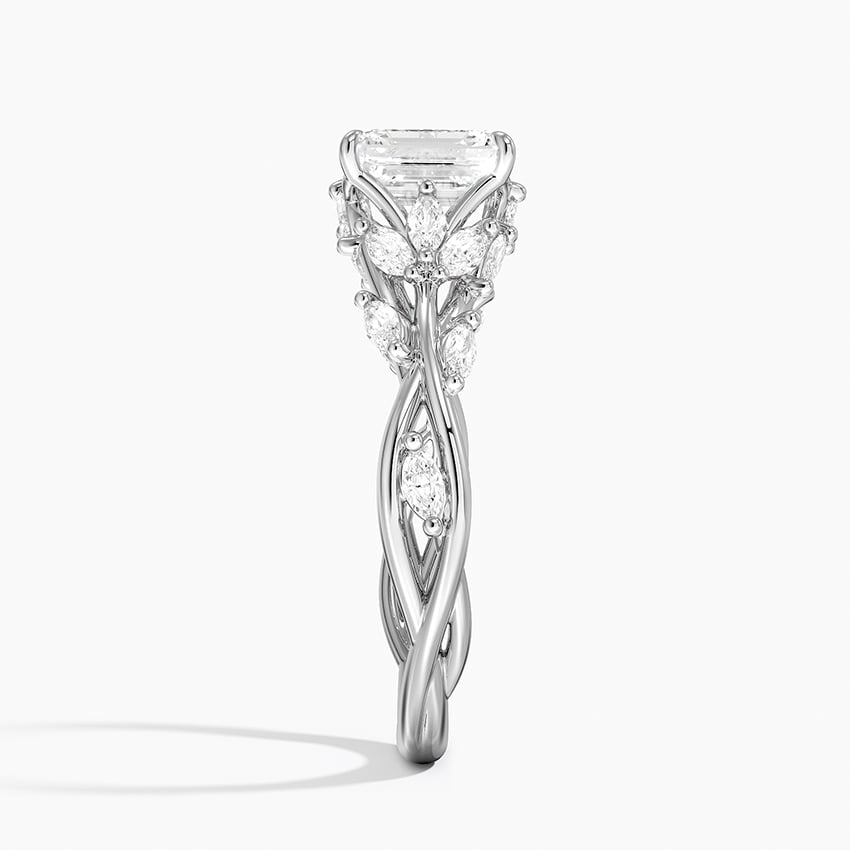 Secret Garden Diamond Ring (1/2 ct. tw.) Platinum Emerald Engagement Ring