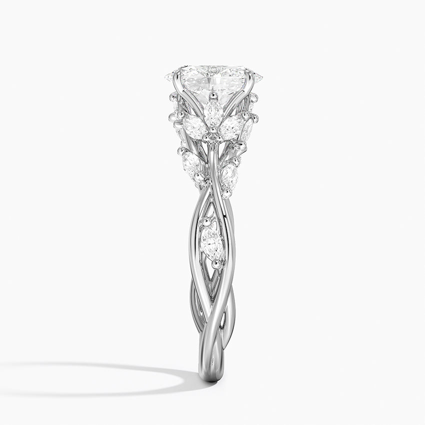 Secret Garden Diamond Ring (1/2 ct. tw.) Platinum Oval Engagement Ring
