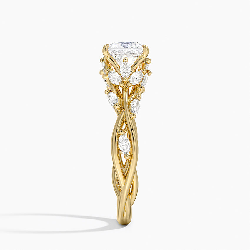 Secret Garden Diamond Ring (1/2 ct. tw.) Yellow Gold 18k Princess Engagement Ring
