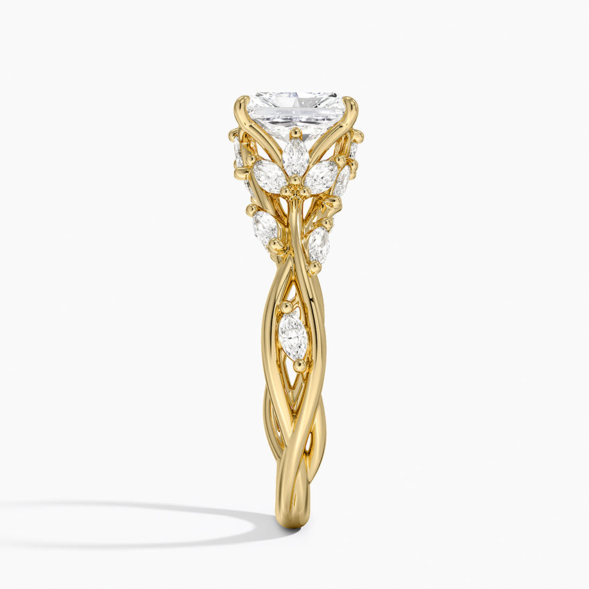 Secret Garden Diamond Ring (1/2 ct. tw.) Yellow Gold 18k Radiant Engagement Ring