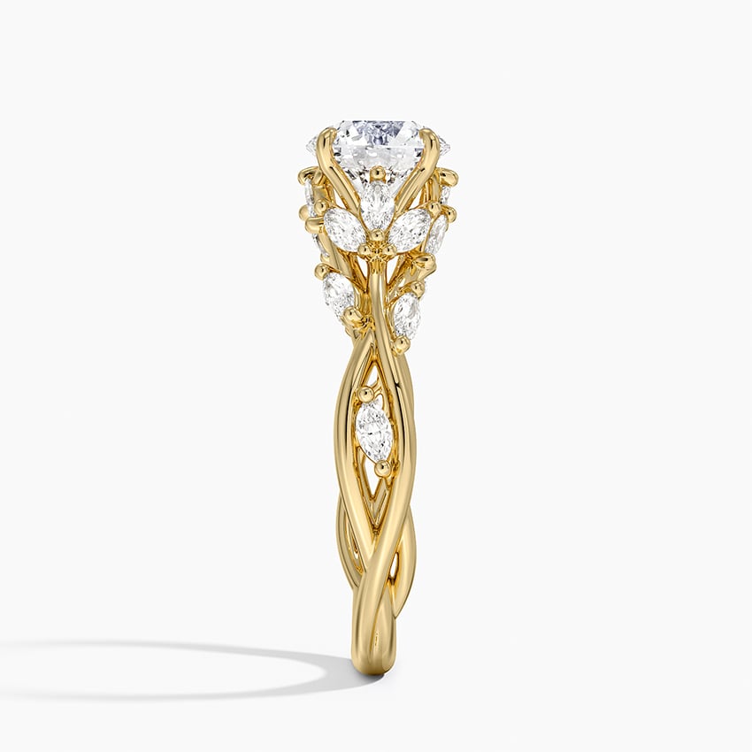 Secret Garden Diamond Ring (1/2 ct. tw.) Yellow Gold 18k Round Engagement Ring