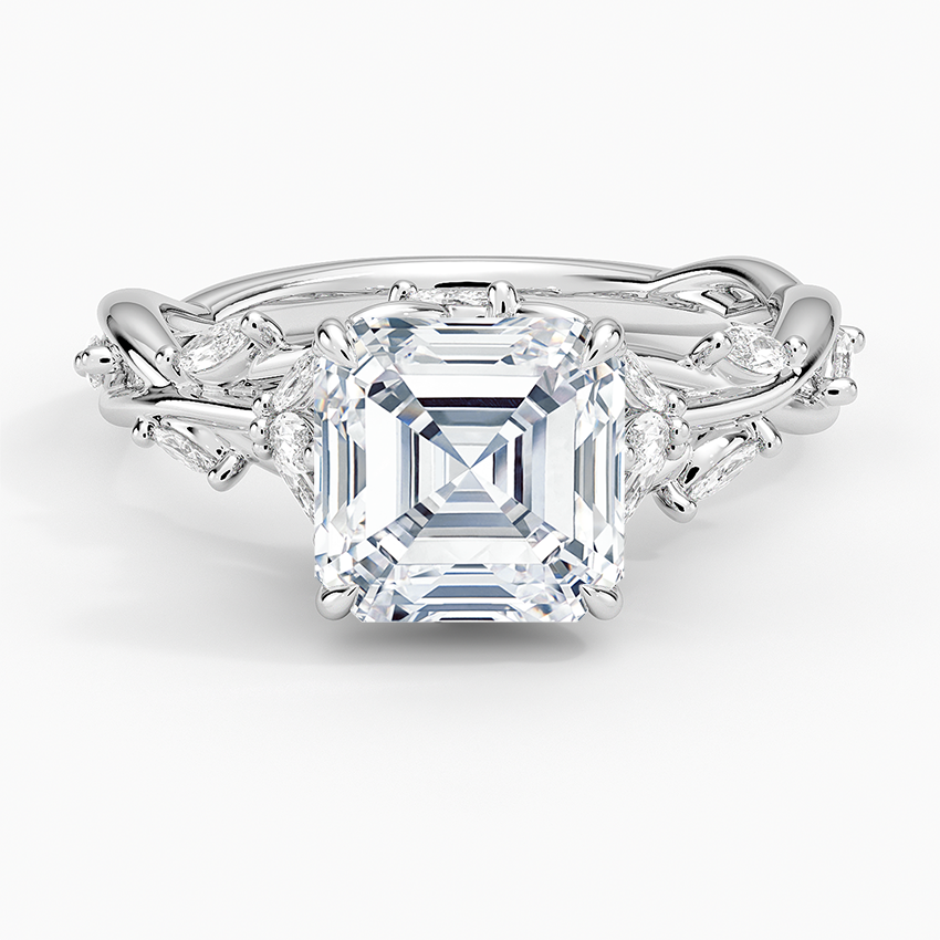 Secret Garden Diamond Ring (1/2 ct. tw.) Platinum Asscher Engagement Ring