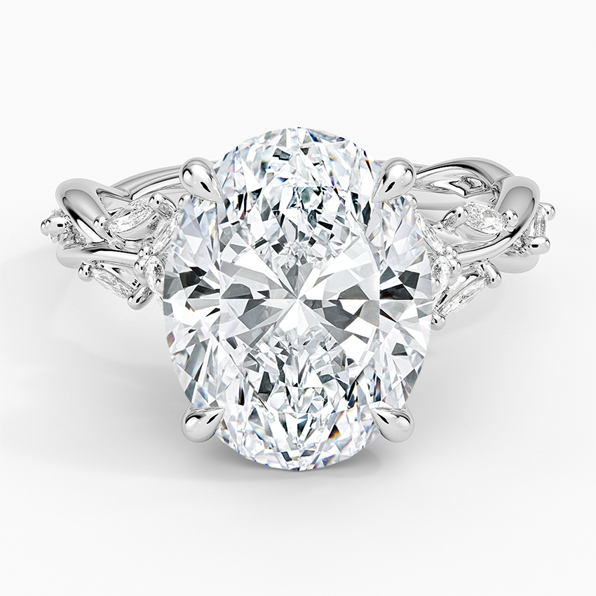 Secret Garden Diamond Ring (1/2 ct. tw.) Platinum Oval Engagement Ring