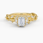 Secret Garden Diamond Ring (1/2 ct. tw.) Yellow Gold 18k Emerald Engagement Ring