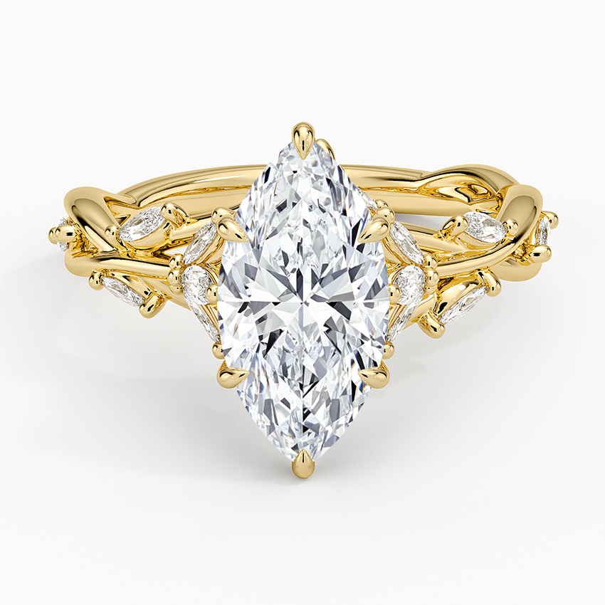 Secret Garden Diamond Ring (1/2 ct. tw.) Yellow Gold 18k Marquise Engagement Ring