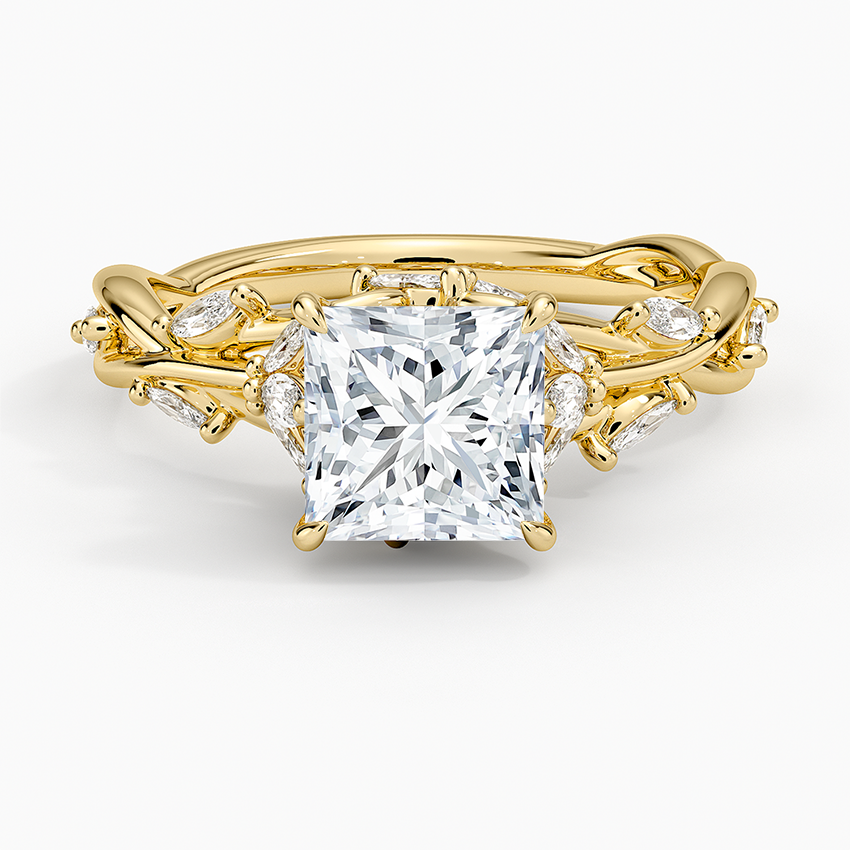 Secret Garden Diamond Ring (1/2 ct. tw.) Yellow Gold 18k Princess Engagement Ring