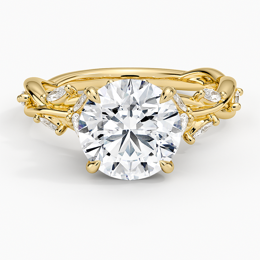 Secret Garden Diamond Ring (1/2 ct. tw.) Yellow Gold 18k Round Engagement Ring