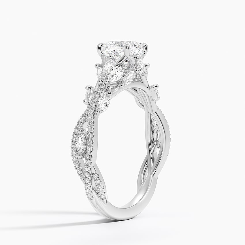 Luxe Secret Garden Diamond Ring (3/4 ct. tw.) Platinum Cushion Engagement Ring
