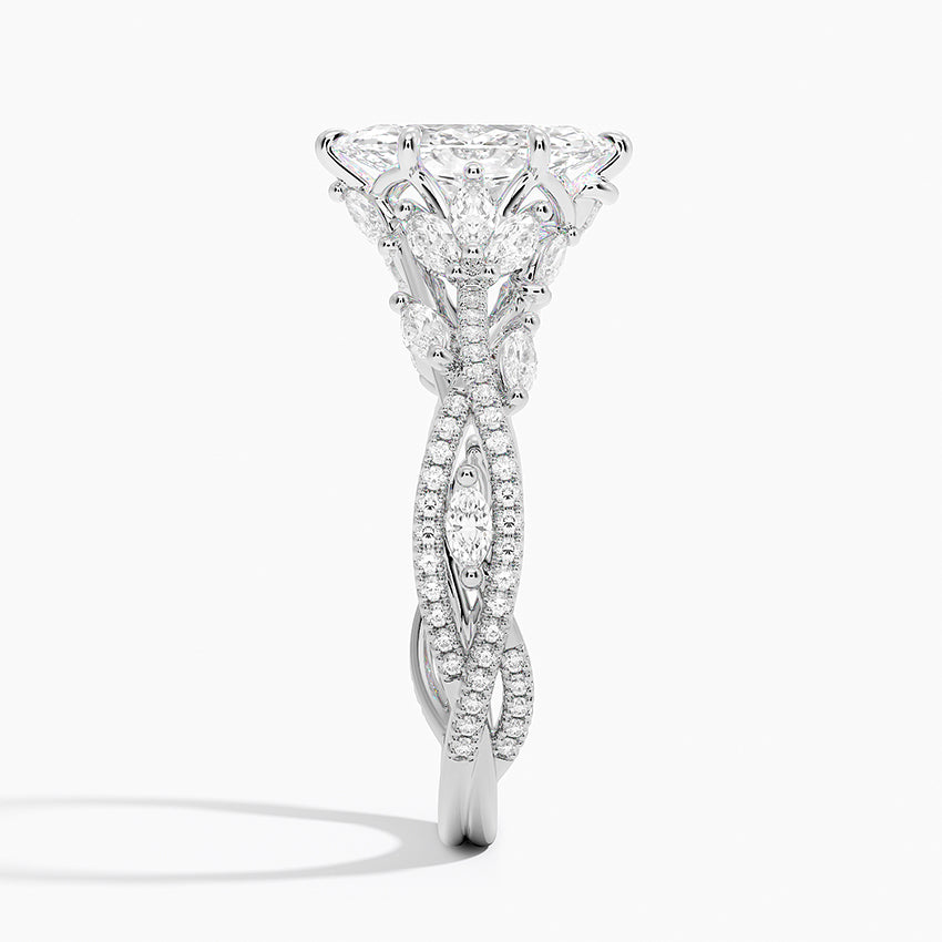 Luxe Secret Garden Diamond Ring (3/4 ct. tw.) Platinum Marquise Engagement Ring