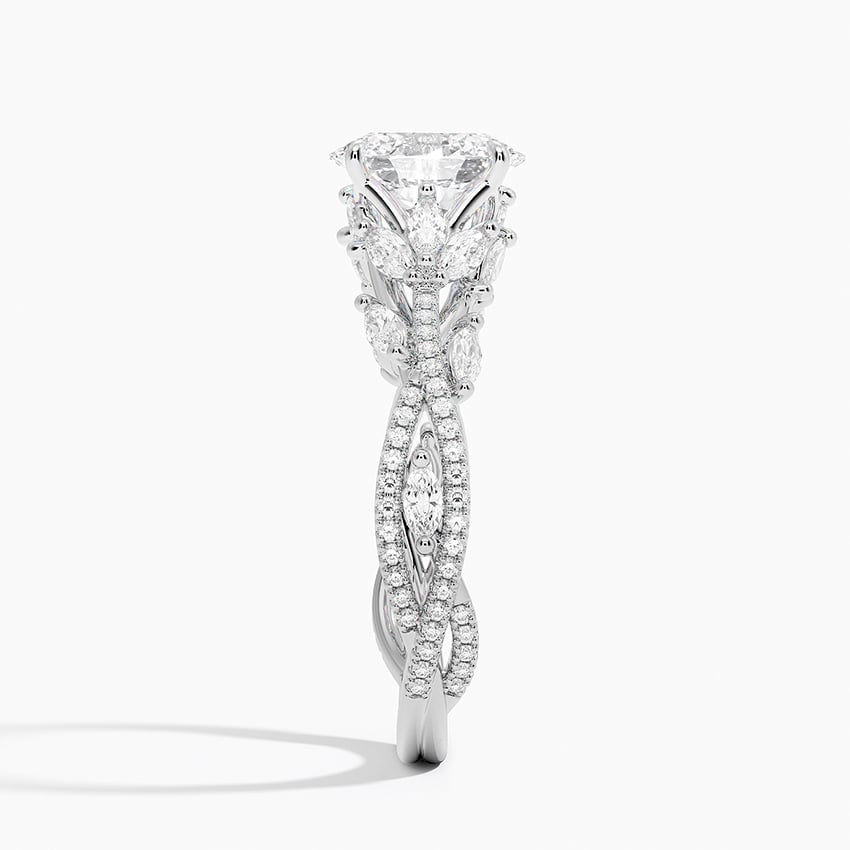 Luxe Secret Garden Diamond Ring (3/4 ct. tw.) Platinum Oval Engagement Ring