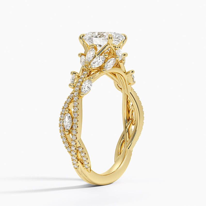 Luxe Secret Garden Diamond Ring (3/4 ct. tw.) Yellow Gold 18k Oval Engagement Ring