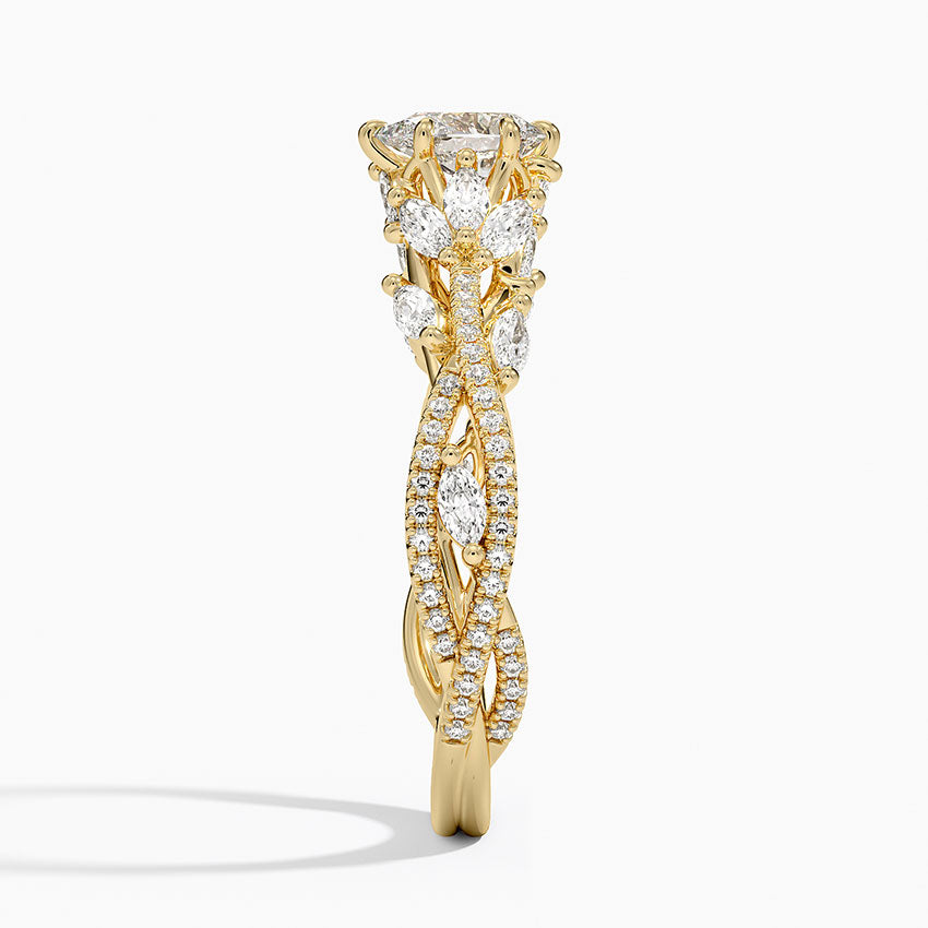 Luxe Secret Garden Diamond Ring (3/4 ct. tw.) Yellow Gold 18k Pear Engagement Ring