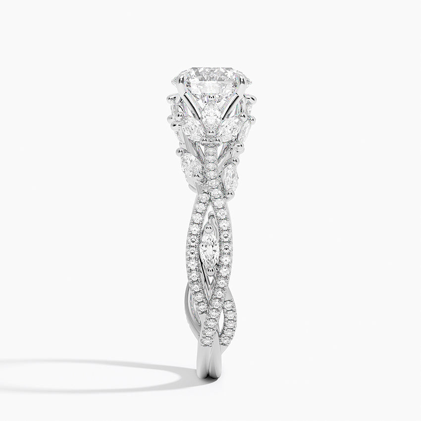 Luxe Secret Garden Diamond Ring (3/4 ct. tw.) Platinum Round Engagement Ring