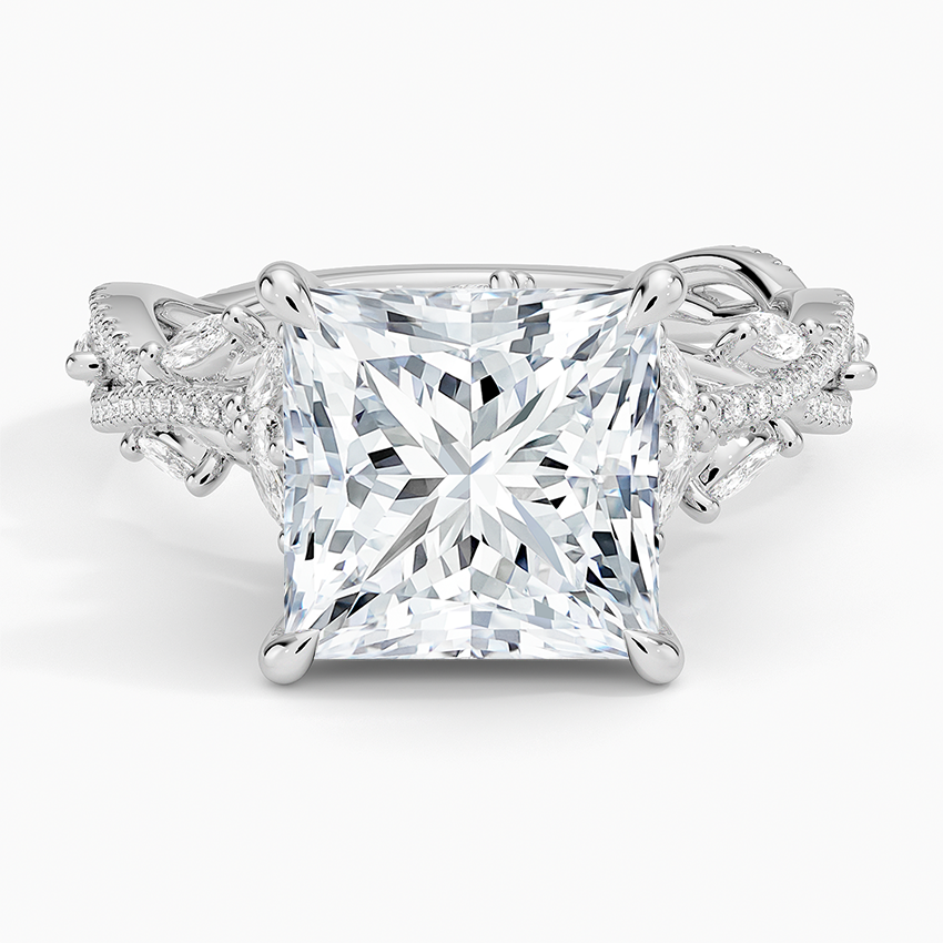 Luxe Secret Garden Diamond Ring (3/4 ct. tw.) Platinum Princess Engagement Ring