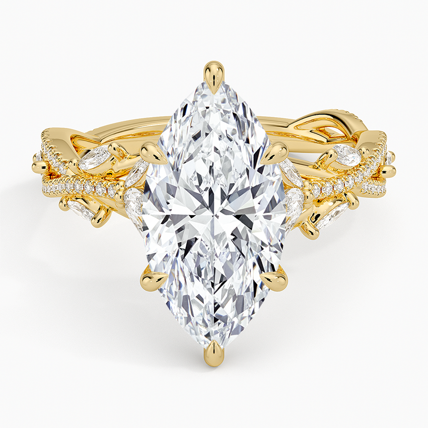 Luxe Secret Garden Diamond Ring (3/4 ct. tw.) Yellow Gold 18k Marquise Engagement Ring
