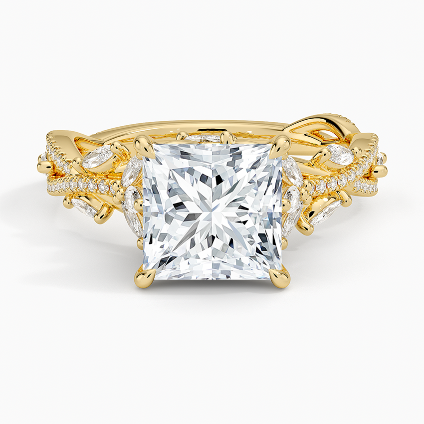 Luxe Secret Garden Diamond Ring (3/4 ct. tw.) Yellow Gold 18k Princess Engagement Ring