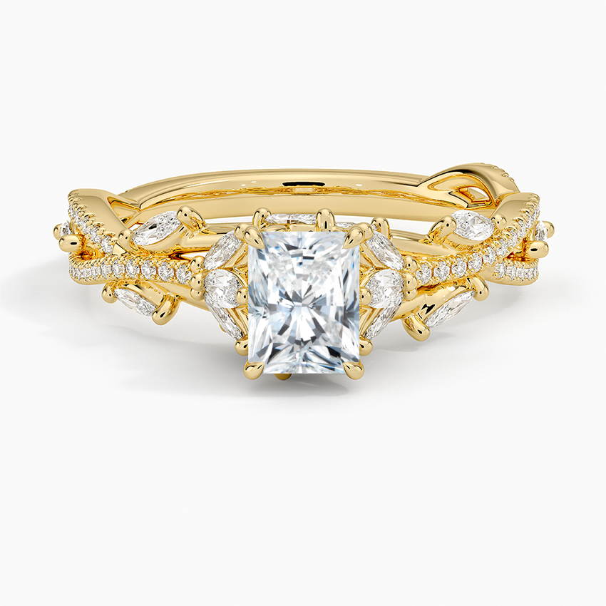 Luxe Secret Garden Diamond Ring (3/4 ct. tw.) Yellow Gold 18k Radiant Engagement Ring