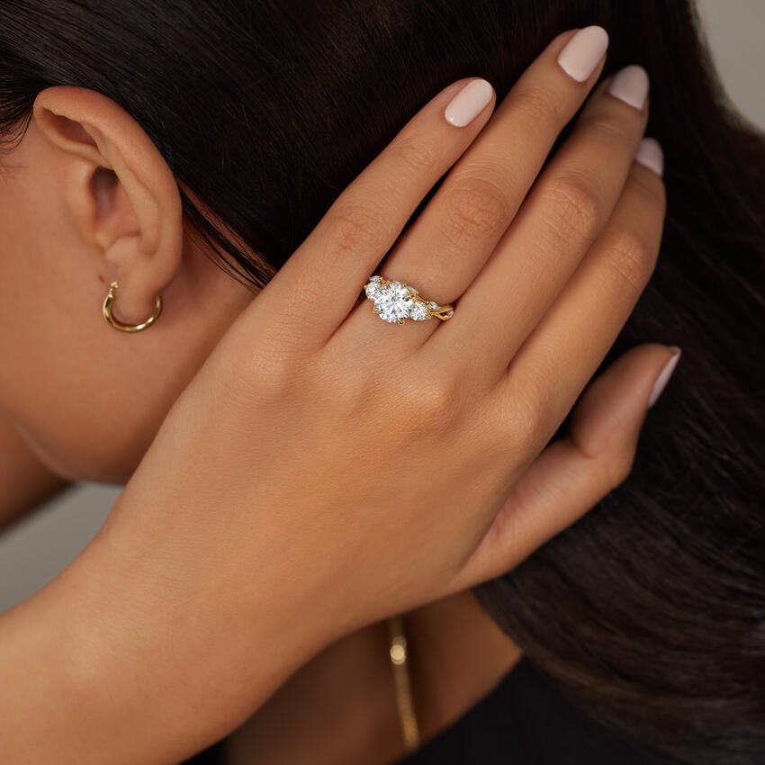 Secret Garden Three Stone Diamond Ring (3/4 ct. tw.) Engagement Ring Setting