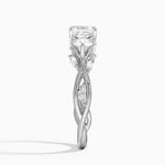 Secret Garden Three Stone Diamond Ring (3/4 ct. tw.) Platinum Asscher Engagement Ring