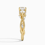Secret Garden Three Stone Diamond Ring (3/4 ct. tw.) Yellow Gold 18k Asscher Engagement Ring