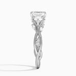 Secret Garden Three Stone Diamond Ring (3/4 ct. tw.) Platinum Emerald Engagement Ring
