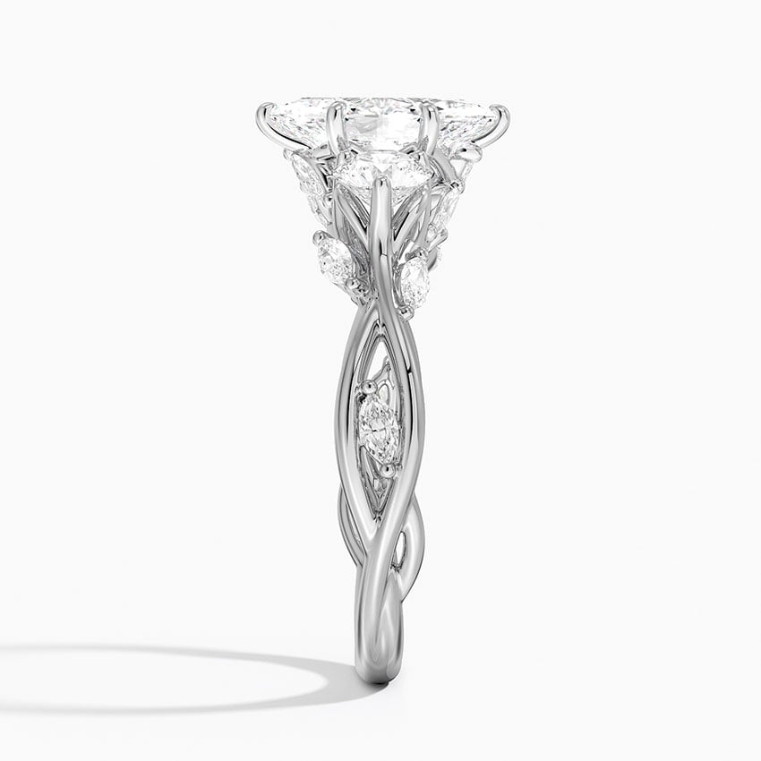 Secret Garden Three Stone Diamond Ring (3/4 ct. tw.) Platinum Marquise Engagement Ring