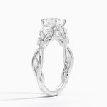 Secret Garden Three Stone Diamond Ring (3/4 ct. tw.) Platinum Princess Engagement Ring