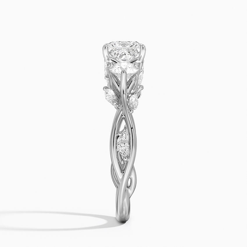 Secret Garden Three Stone Diamond Ring (3/4 ct. tw.) Platinum Princess Engagement Ring
