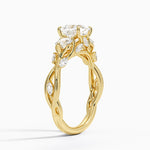 Secret Garden Three Stone Diamond Ring (3/4 ct. tw.) Yellow Gold 18k Princess Engagement Ring