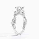 Secret Garden Three Stone Diamond Ring (3/4 ct. tw.) Platinum Round Engagement Ring