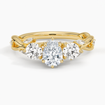 Secret Garden Three Stone Diamond Ring (3/4 ct. tw.) Yellow Gold 18k Pear Engagement Ring