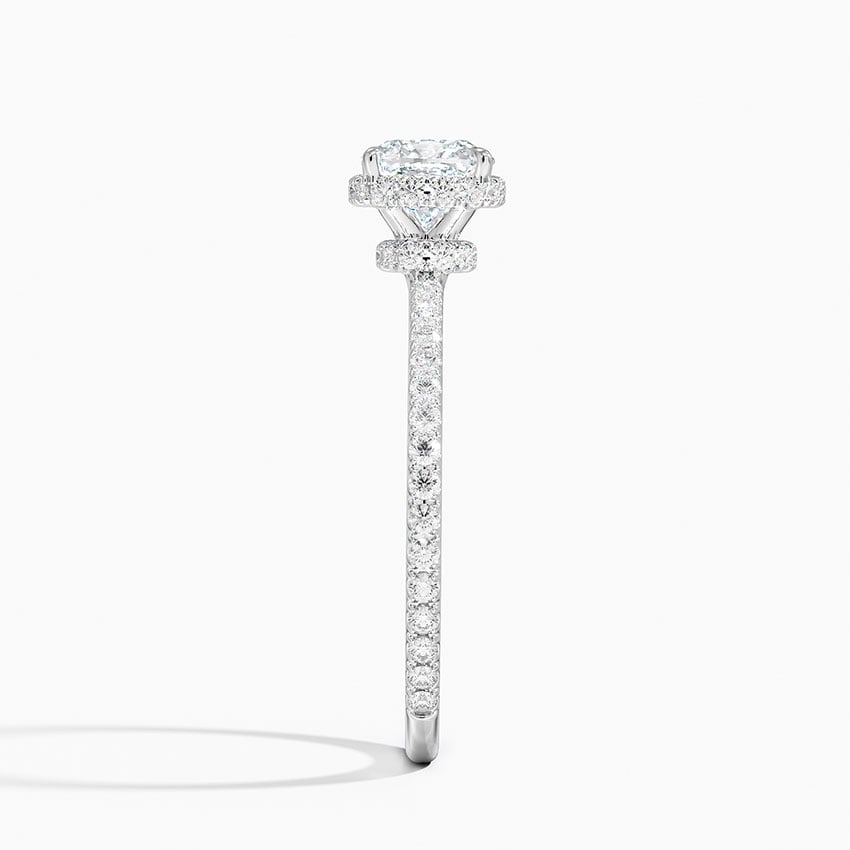 Gala Diamond Ring Platinum Cushion Engagement Ring