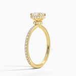 Gala Diamond Ring Yellow Gold 18k Cushion Engagement Ring