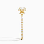 Gala Diamond Ring Yellow Gold 18k Cushion Engagement Ring