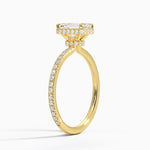 Gala Diamond Ring Yellow Gold 18k Emerald Engagement Ring