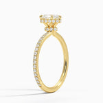 Gala Diamond Ring Yellow Gold 18k Heart Engagement Ring